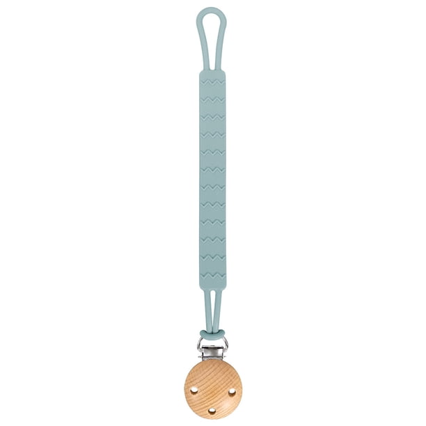 Cadena anticaída para chupete de bebé, juguete de goma para dientes para niños, cadena anticaída, cadena para chupete integrada de silicona de grado alimenticio