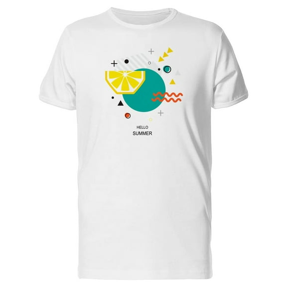 Hello Summer Geometric Lemon Tee Men's -Image by Shutterstock