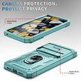 thumbnail image 2 of KOMI for Google Pixel 8 Pro Case Military Grade Drop Shock Protection Cell Phone Cover with Slide Camera Cover Built-in 360° Rotate Ring Stand for Pixel 8 Pro 6.7 Green, 2 of 5