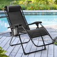 thumbnail image 5 of Universal Outdoor Side Tray Cup Holder for Zero Gravity Lounge Chair Beach Patio Yard Pool, 5 of 7