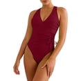 thumbnail image 4 of Yievot Plus Size One Piece Swimsuits for Women Tummy Control Modest Bathing Suit Shapewear Swimwear, 4 of 8