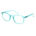 thumbnail image 1 of Thin Plastic Keyhole Rectangle Hipster Design Reading Glasses Blue +3.5, 1 of 3