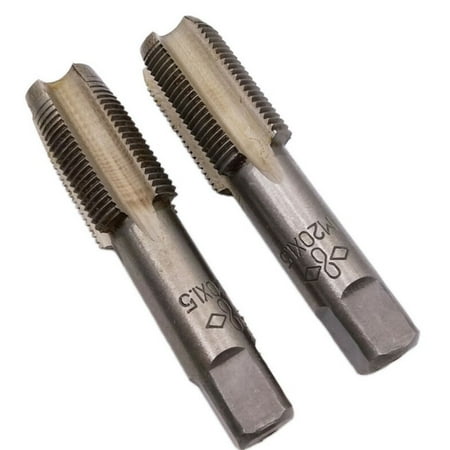 

2pcs HSS 20mmx1.5 Metric Taper & Plug Tap Right Hand Thread M20x1.5mm Pitch