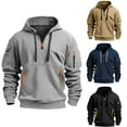 thumbnail image 1 of Sweat à Capuche S-5TG pour Hommes avec Fermeture Éclair, Multiples Poches, Veste Athlétique Décontractée, 1 of 11