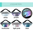 thumbnail image 3 of Multifunctional Waterproof Laser PU Beach Hologram Waist Bag Fanny Pack Banana Hip Bum Zip Waist Bags WHITE, 3 of 5