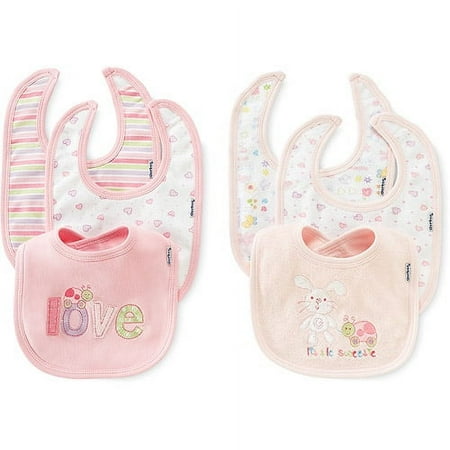 Gerber - Terry & Interlock Dribbler Bibs 6-Pack, Pink