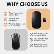 Wireless Mouse, Mouse for Laptop, Bluetooth Mouse, Black