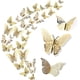 thumbnail image 1 of Salas de estar, espacios infantiles, dormitorios y más. Paquete de 36 mariposas de papel 3D plateadas brillantes, perfectas para la decoración del hogar, 1 of 7