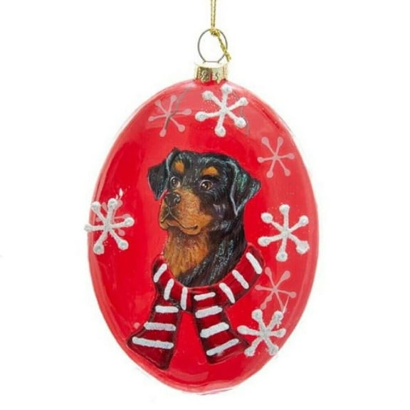 Rottweiler Dog Christmas Disc Ornament 4 inch D3698RW New
