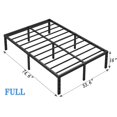 thumbnail image 2 of Estructura de cama NEW JETO de metal de tamaño completo con espacio de almacenamiento, color negro, 2 of 9