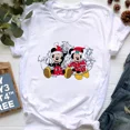 thumbnail image 1 of Camiseta de Feliz Navidad para mujer, camiseta de manga corta con estampado de Mickey de estética Harajuku, ropa Y2k para mujer, Tops 2024, 1 of 5