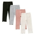 thumbnail image 2 of LYMAYTER Kids Baby Girls Versatile Pants Toddler Cotton Soft Leggings Trousers Spring Fall Stretch Bottoms Pants for 1-5 Years, 2 of 10