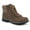 Cognac/Suedette, variant on Cliffs by White Mountain Womens Pathfield Faux Suede Lace-Up Ankle Boots