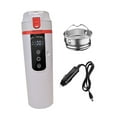 thumbnail image 3 of Calentador de agua eléctrico portátil de acero inoxidable para coche, 12 V y 24 V blanco, 3 of 9