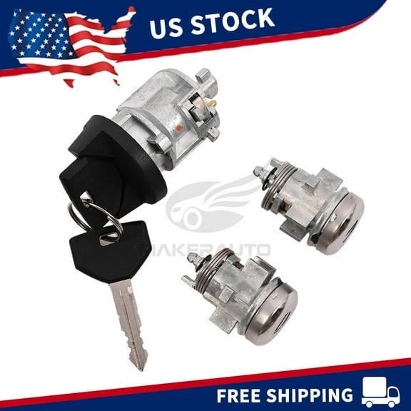 Ignition And Door Lock Cylinder Set for Dodge RAM 1500 2500 3500 1998-2002 & Dakota Dakota 1998-2000 Lock Cylinder Set Key Alike