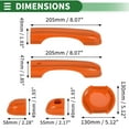 thumbnail image 4 of Unique Bargains Exterior Door Handle Cover Set, Decoration Trim for Jeep Renegade 2015-2021, ABS, Orange, 1 Set, 4 of 6