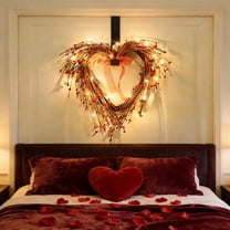 Valentine Decor Heart Wreath Red Rose Garland Wall Hanging Valentine's Day Decorations Valentine Decor Romantic Home Valentine Decor
