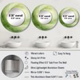 thumbnail image 5 of Designart "Dreamy Green Serene Spiral" Abstract Spirals Rund Mirror For Wall Decor - Large Green Round Print Mirror - Round Modern Mirror - Wall Mounted Round Large Mirror - 23" x 23", 5 of 7