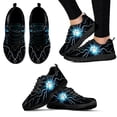 thumbnail image 1 of Zapatillas de deporte negras con plataforma y estampado de pata de perro, cómodas y suaves, para caminar al aire libre, 1 of 6