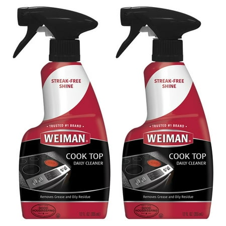 (2 pack) Weiman Cook Top Cleaner, 12 oz (Best Cleaner For Electric Stove Top)