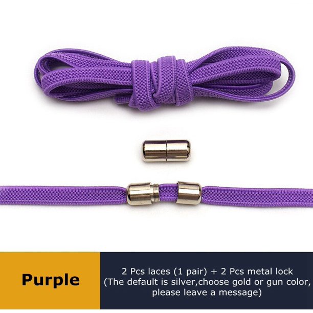 Cordones elásticos planos sin cordones para zapatos, cordones de moda con cierre de Metal rápido, zapatillas de deporte para niños y adultos, cordones perezosos de seguridad, Unisex, 1 par, Italia Gao Jinjia LED