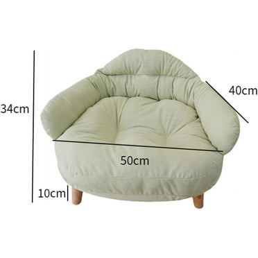 2pc Lounge Chair Pet Furniture Removable Kennel Frame Medium Washable Pet Sofa Bed Soft Dog Cat Bed Washable