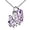 06-June Birthstone-Alexandrite Light Purple, variant on Leafael Wish Stone Pendant Necklace with Tanzanite Purple Birthstone Crystal for February, 18K Rose Gold Plated, 18" + 2" Chain