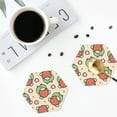 thumbnail image 5 of Disketp Frog Hold Strawberry Funny Coasters,6 Pcs Leather Coasters With Holder, Perfect Housewarming Hostess Gifts,Protect Furniture From Water Marks Scratch And Damage, 5 of 9