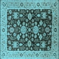 thumbnail image 1 of Ahgly Company Indoor Square Oriental Light Blue Traditional Area Rugs, 3' Square, 1 of 4