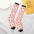 thumbnail image 4 of Daiia Sports Socks Ladybug With Flower Printed Novelty Crew Socks for Men Women Knee High Socks Cotton Socks Soft & Breathable Support Unisex Socks, 4 of 9