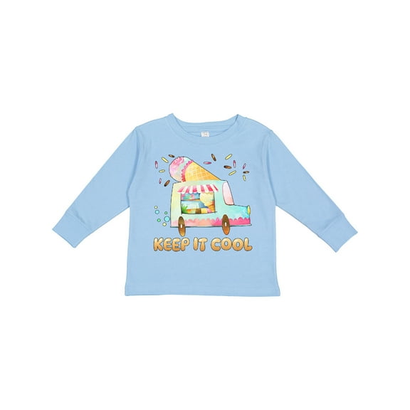 Inktastic Keep It Cool Ice Cream Truck Boys or Girls Long Sleeve Toddler T-Shirt