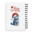 thumbnail image 2 of Merry Christmas British Shorthair Santa Hat Xmas Tree Winter Holiday Spiral Bound Journal Cat Lover Kitten Owner Gifts 5x7in Spiral Notebook - 01013, 2 of 5