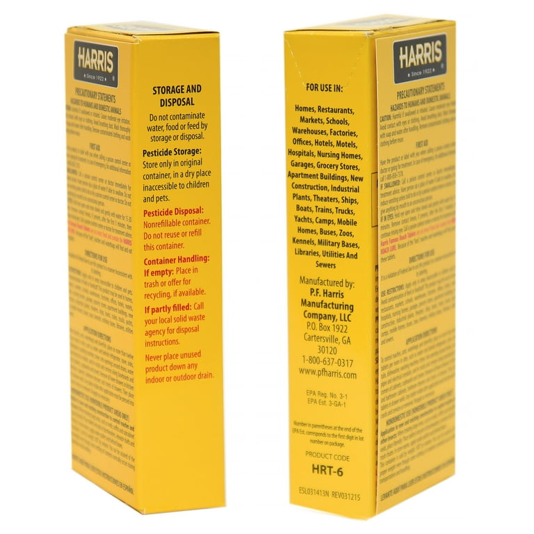Harri's Roach Killer Tablets, Boric Acid with Lure, 2 Packs, 6oz Each,  Indoor Use - Walmart.com
