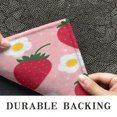 thumbnail image 6 of Strawberry Plants Fruit Flower Pink Pattern Door Rugs,Washable Non Slip Door Mats Indoor,Decorative Door Mats,Entry Mat Indoor for Entrance,Bedroom,Kitchen,Bathroom,17"x30", 6 of 6