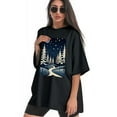 thumbnail image 3 of Plus Size Shirt for Women Black Tops for Women Short Sleeves Shirt for Women The Valley Of Darkness2 T Shirt Crewneck Shirt for Women XS, 3 of 5