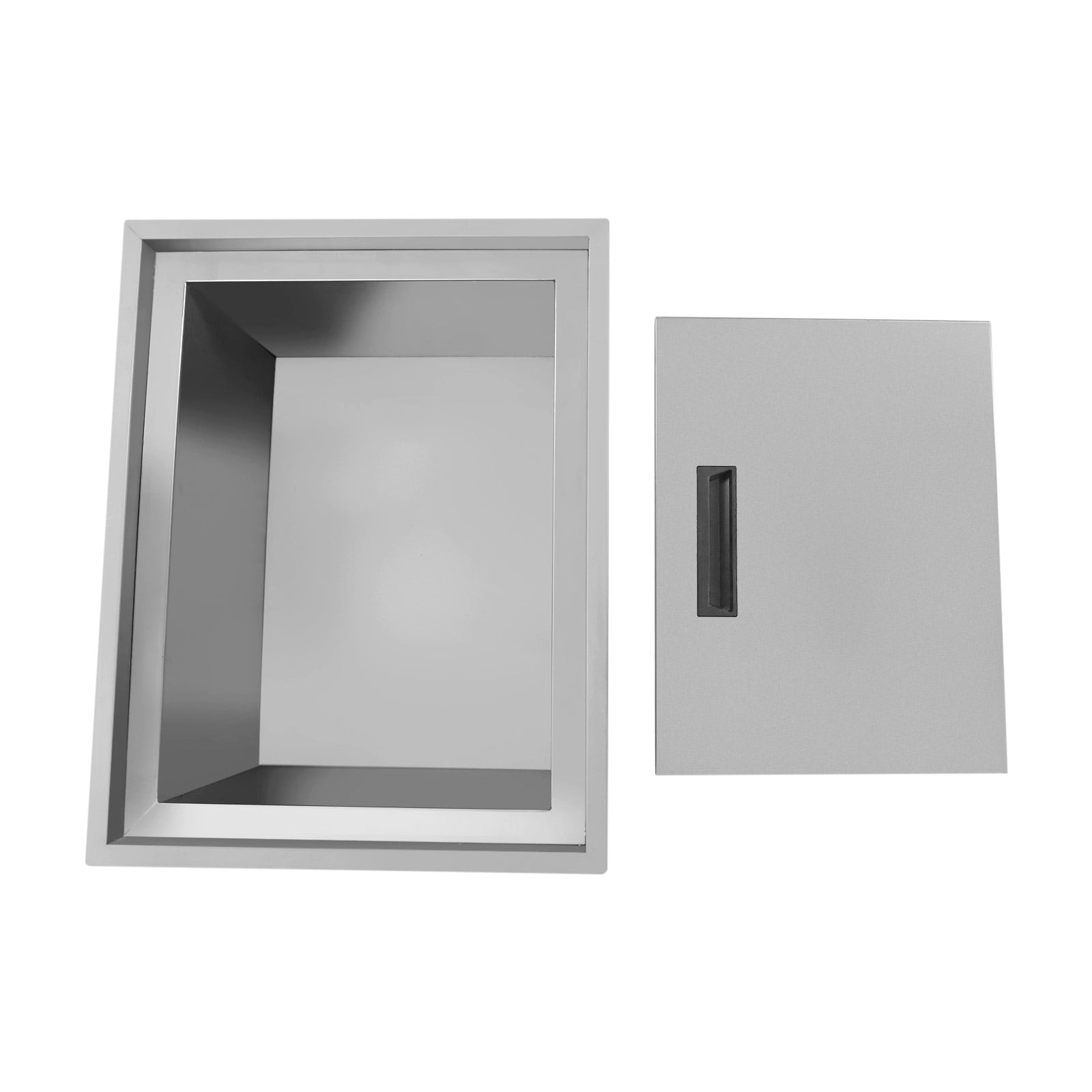 Drop in Ice Chest with Cover 304 Stainless Steel Drop in Cooler for Cold Wine Beer  20.5''L x 13.5''W x 12.2''H