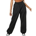 thumbnail image 3 of Douhoow Winter Women Plush Pants Sports Trousers High Waist Pockets Loose Pants, 3 of 9