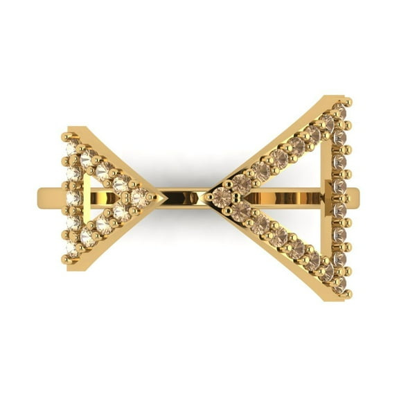 Statement Engagement Ring for Women - 0.2475ct Yellow Moissanite in 18K Yellow Gold Promise Ring