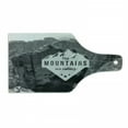 thumbnail image 1 of Adventure Cutting Board, Mountains are Calling Landscape Picture with Words Art Print, Decorative Tempered Glass Cutting and Serving Board, Wine Bottle Shape, Grey Dark Grey, by Ambesonne, 1 of 1