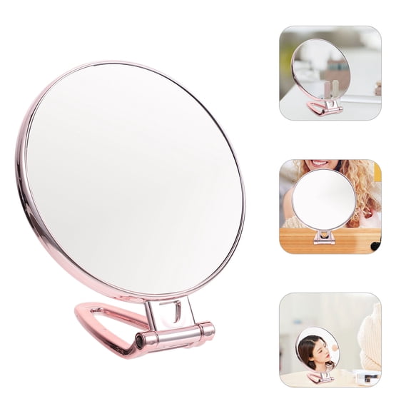 WRISTBIQUE 1Set Handheld Mirror Magnifying Vanity Mirror Double Sided Swivel Glass for Women Ladies