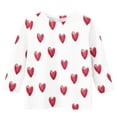 thumbnail image 3 of Bnwani Valentines Long Sleeve Toddler Shirts Girls Crew Neck Casual Heart Printed Tops 3-4t, 3 of 4
