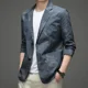 thumbnail image 5 of Chaqueta de traje de lino para hombre, chaqueta de fiesta de negocios para hombre, abrigo de vestir, moda clásica original 2024, ropa de estilo coreano para hombre, nueva, 5 of 5