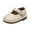 Beige, variant on REDARER Solid Color PU Material Cute Princess Shoes Soft Bottom Leather Shoes ,Size 0-3 Months