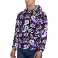 thumbnail image 3 of Fotbe Men's Hoodie with Pink purple rainbow flower butterfly Pattern - Kangaroo Pocket Pullover Hooded Sweatshirt, Perfect for Daily Wear, Travel, and Home-X-Large, 3 of 7