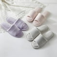 thumbnail image 3 of Roxoni Women Coral Fleece Slippers - Unique Cotton Filled Top, Soft and Warm Slip-On for Relaxing at Home, 3 of 4