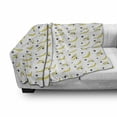 thumbnail image 2 of Bananas Soft Flannel Fleece Throw Blanket, Hand Drawn Doodle Style Peeled Banana and Heart Motifs Fruity, Cozy Plush for Indoor and Outdoor Use, 50" x 70", Mustard Charcoal Grey, by Ambesonne, 2 of 5