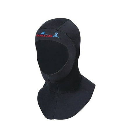 Unisex 3mm Diving Hood Cold Water Surfing Hat Hood Neck Cover Wetsuits Vented Bib (Best Wetsuit For Cold Water)