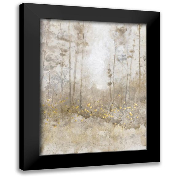 OToole, Tim 12x14 Black Modern Framed Museum Art Print Titled - Thicket of Trees IV