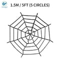 thumbnail image 4 of Deago 59" Halloween Spider Web + 50" Giant Spider Decorations Fake Spider with Round Huge Spider Web for Indoor Outdoor Halloween Decorations Yard Party, 4 of 9