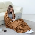 thumbnail image 6 of IR Imperial Rooms Fleece Blanket Bulk Pack of 16 For Wholesale Soft Fluffy Washable Winter Bed Blanket & Throw Warm Cozy 60x80 Twin Size Camel, 6 of 17